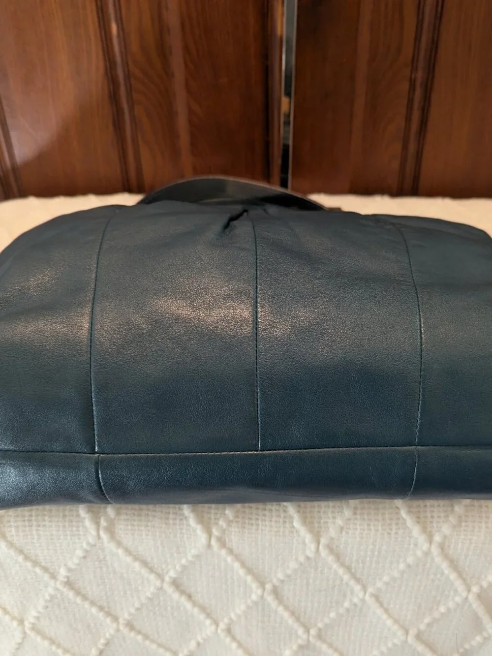 Coach Kristin Teal Leather Satchel Handbag